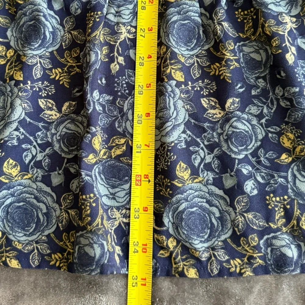 Sweet Salt Tiered Button Front Floral Maxi Skirt Size 4 Blue Boho A-line Cottage